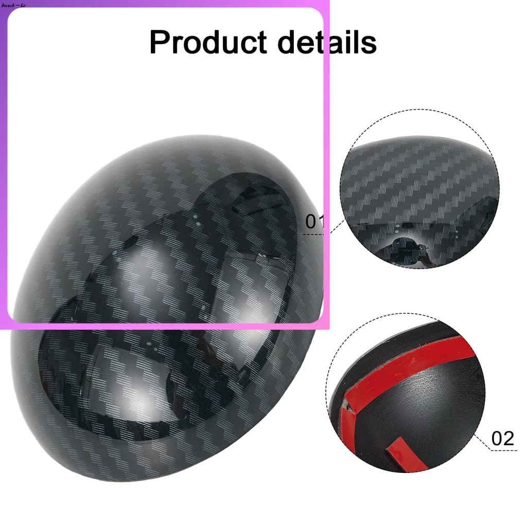 ⚡ Venda Quente 1x Capa De Acabamento Da Cabeça Do Botão De Mudança De Marcha Colorida De Fibra De Carbono Para Honda Civ