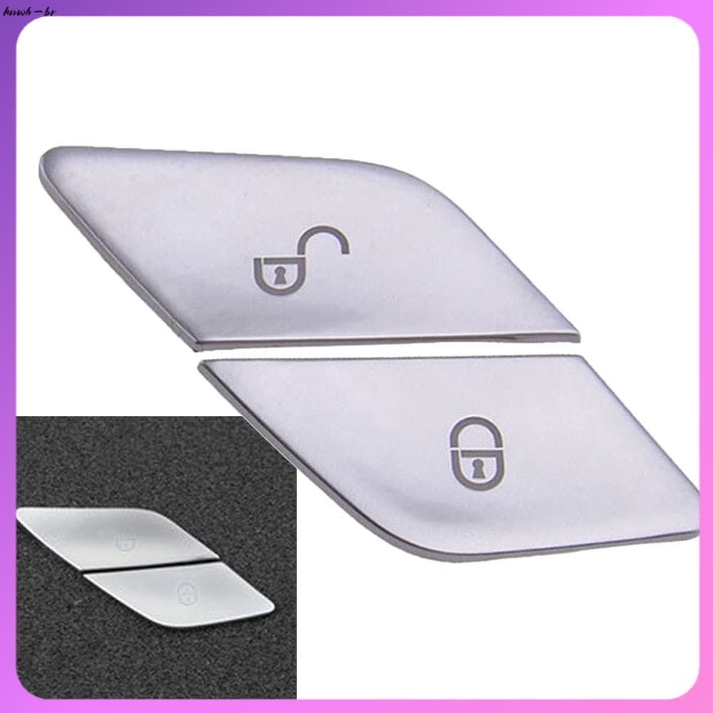 ⚡ Venda Quente 2x Conjunto De Capa De Botão De Interruptor De Fechadura De Porta Cromada Adequado Para Mercedes W205 W21