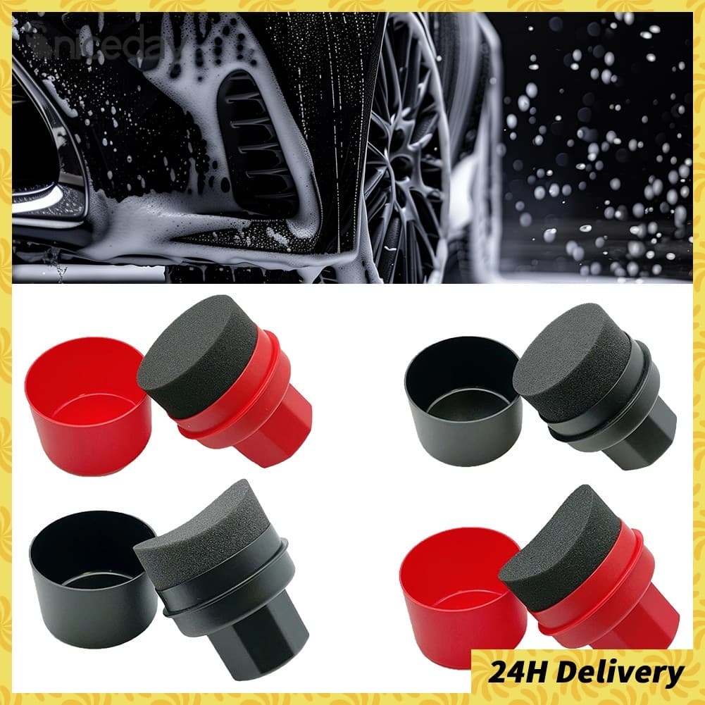 Escova De Esponja Curvada Para Polimento De Roda De Carro , Pneu Com Tampa Limpeza De Pneus