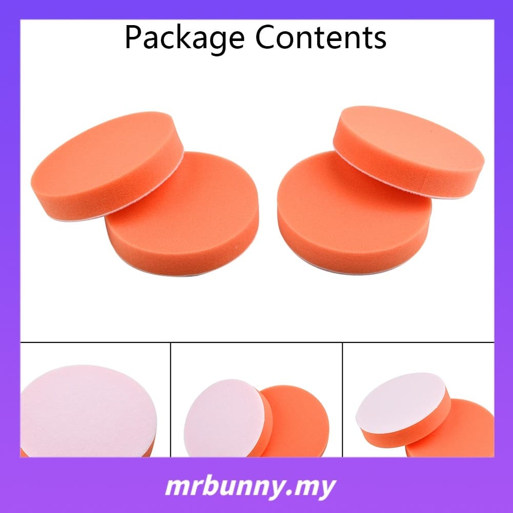 Mrbunny4x 125mm 5 " Almofada De Polimento De Carro Esponja Plana Polidor Buffer Pads Limpos