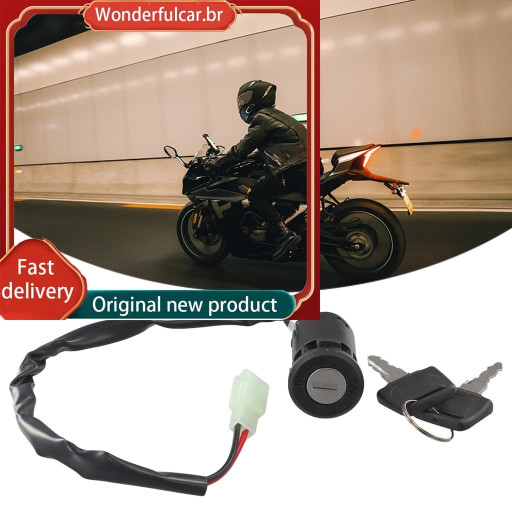 [WDFU] Para Interruptor De Chave De Ignição Ciclomotor Motocicleta Elétrica 2 Fios Liga/Desliga ATV Dirt Bike