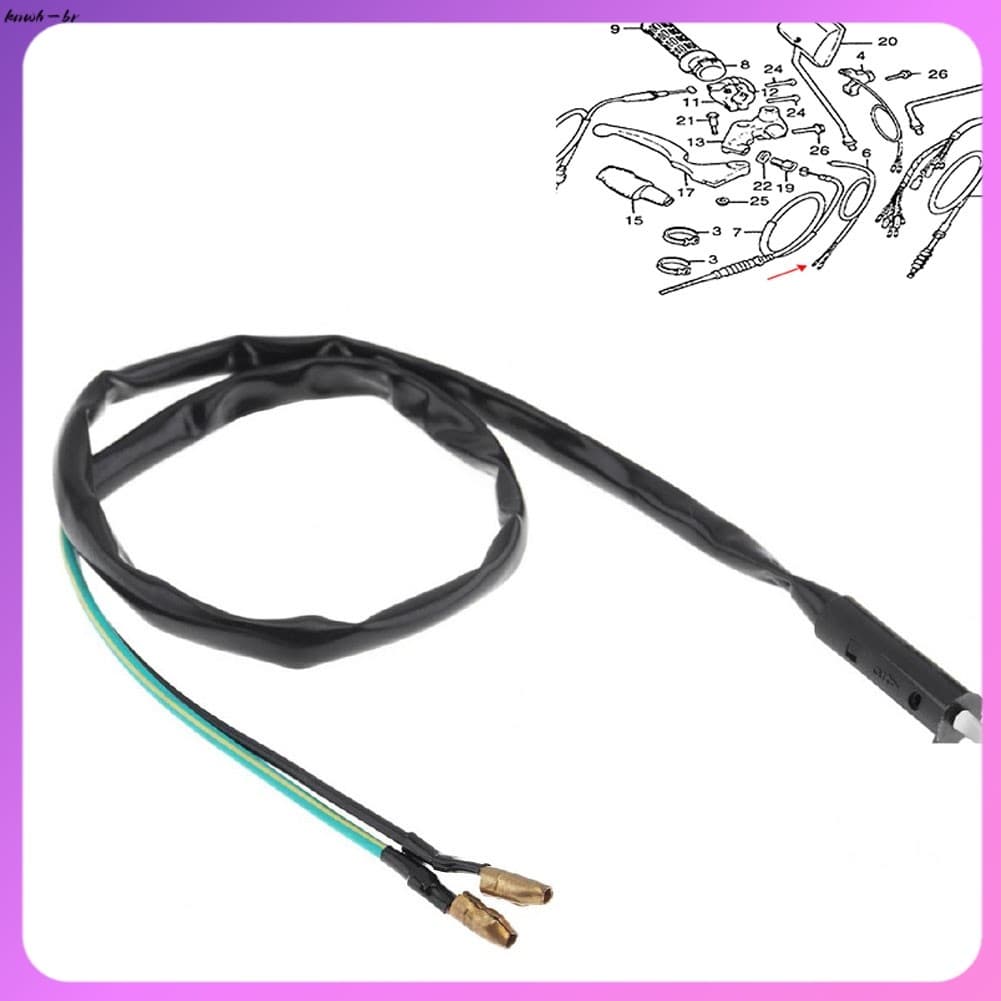 ⭐ oww-br Interruptor De Luz De Freio De Linha Dianteiro De Disco De Motocicleta Única Tipo Tambor