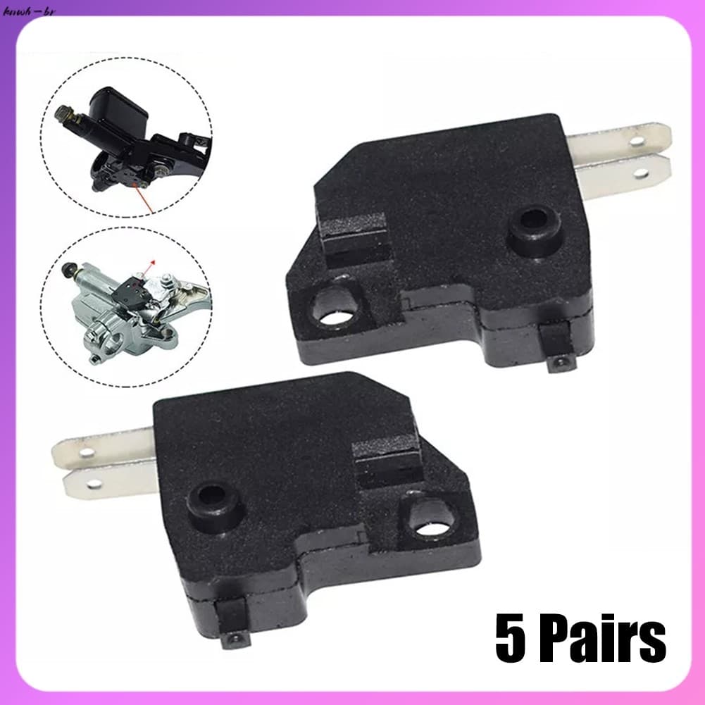 ⭐ oww-br 10 Pçs Motocicleta Frente Esquerda Direita Luz De Freio Parar Alavanca Botão Interruptor Embreagem