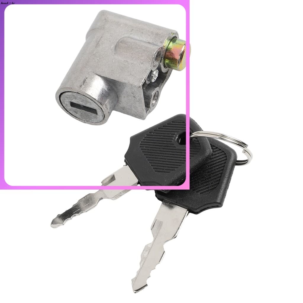 ⭐ oww-br Bloqueio De Caixa De Pacote De Segurança De Bateria Com 2 Chaves Para Scooter Elétrica De Motocicleta