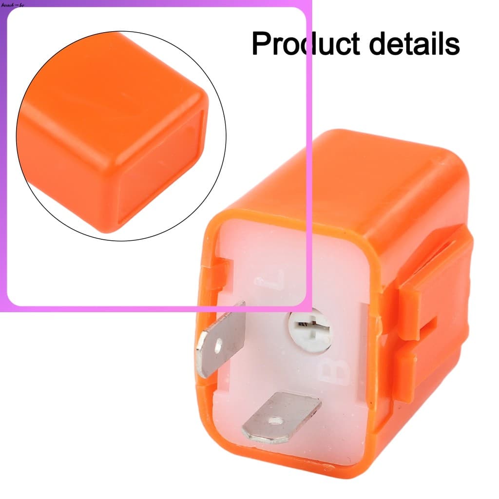 ⭐ oww-br Motocicleta Moto 2 Pinos Ajustável LED Indicador Pisca Relé A +