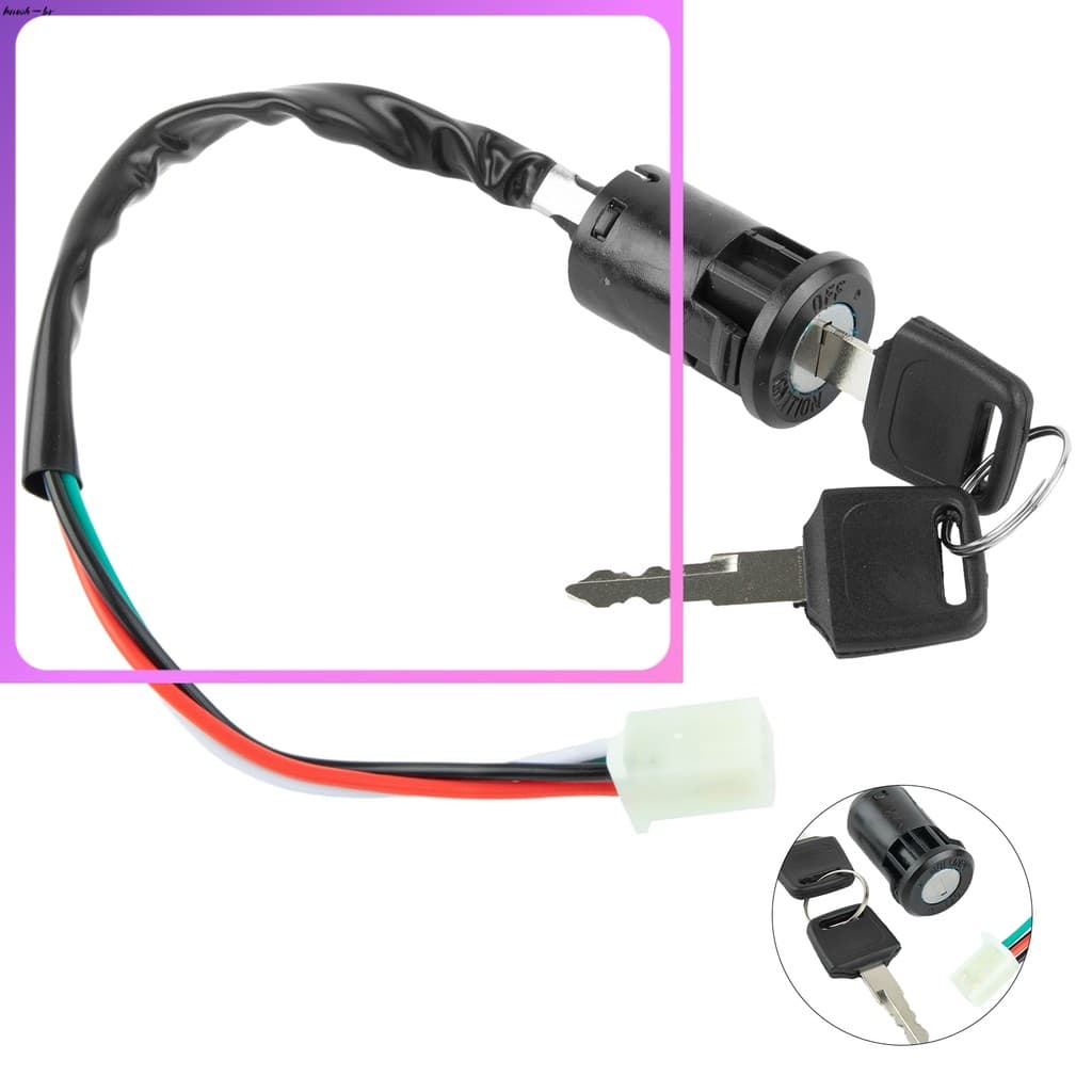 ⭐ oww-br Interruptor Elétrico Da Motocicleta 2 Chave 4 Fios Para ATV Quad Dirt Bike