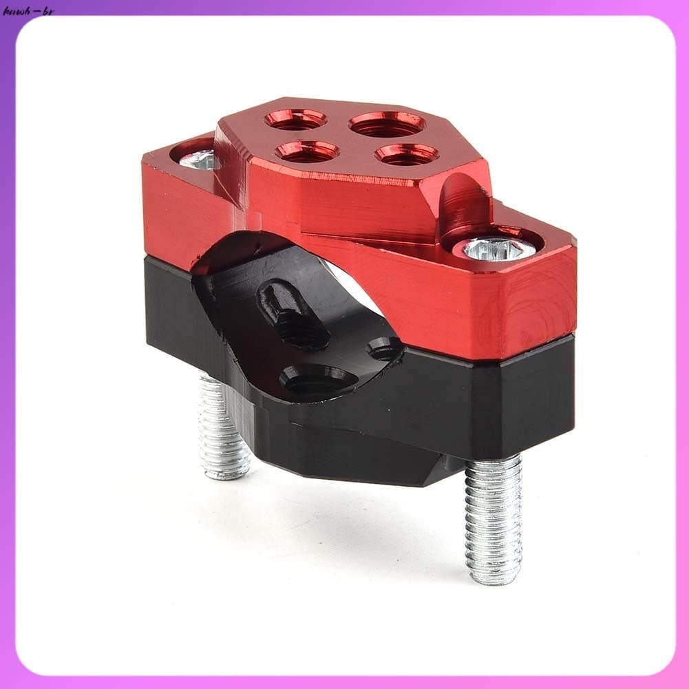 ⭐ oww-br Motocicleta Farol Ponto Sinais De Volta Suporte Montagem Garfo Braçadeira Vermelho