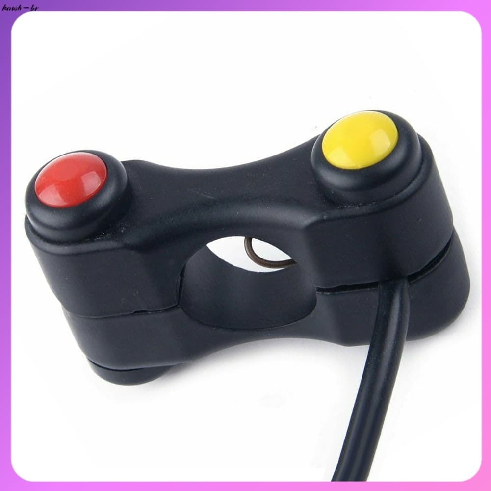 ⭐ oww-br Hazard 2 Botões Interruptor Do Farol Da Motocicleta 12V 7/8 \ " 22mm ATV Guiador