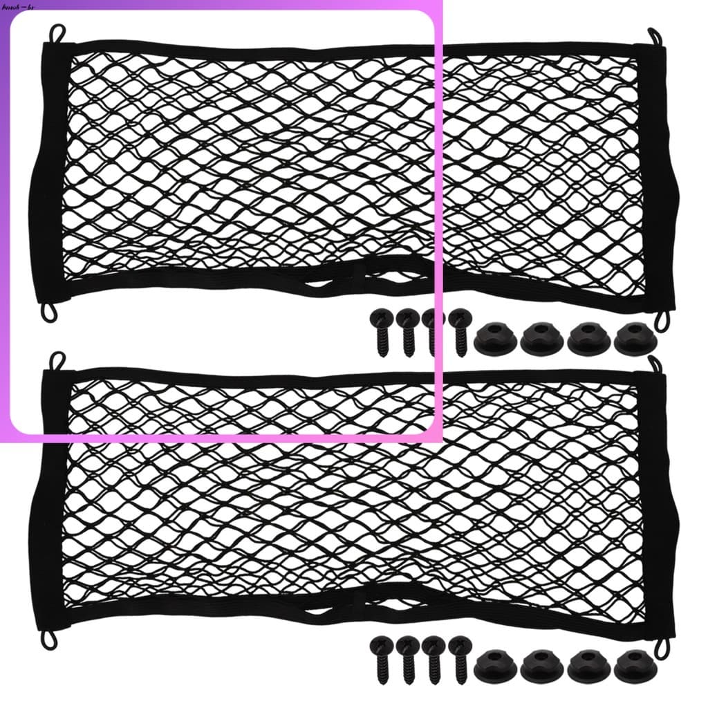 ⭐ oww-br Bolsa De Malha Organizadora De Bolso Para Carga De Barco De Armazenamento De Carro RV Grande Com Parafusos