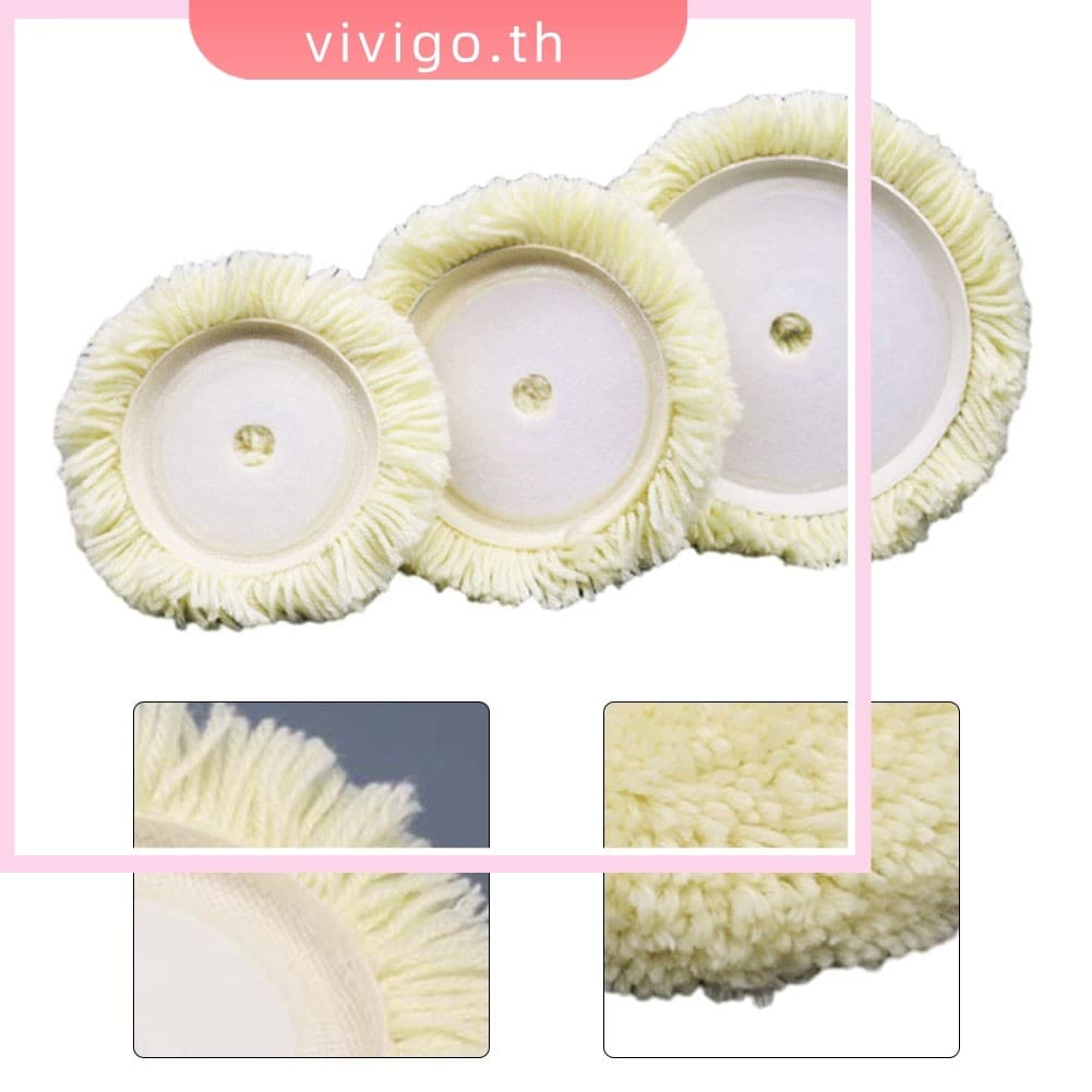 Almofadas De Polimento De Lã Disco Para Carro Roda De 5/6/7 Polegadas