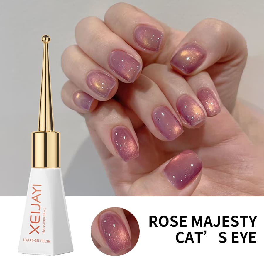 9D Rose Majesty Cat Eye Esmalte Em Gel UV , Verniz Magnético Para Arte Unhas , Lâmpada/LED Necessária