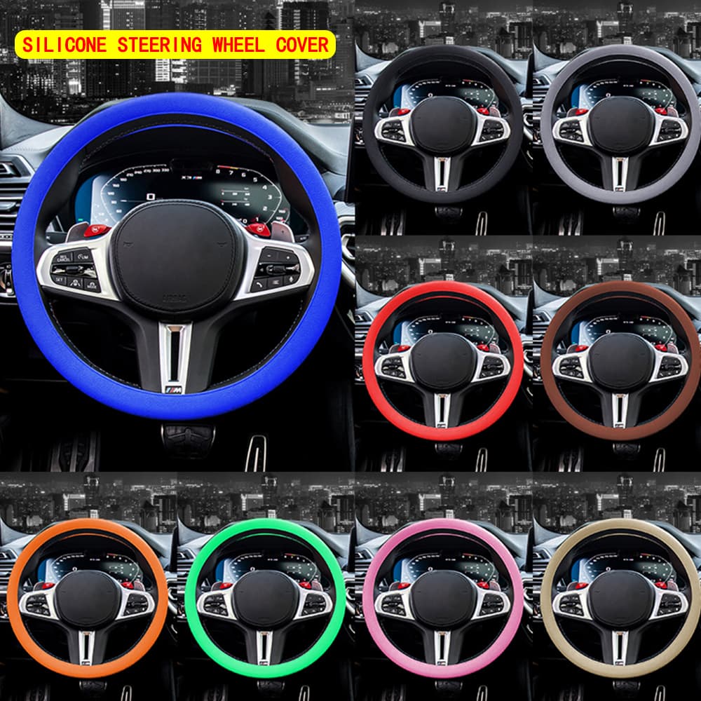 Capa De Silicone Para Volante De Carro , Verão , Universal , Elástica , Textura Macia , Multicolorida , Decoração Automá