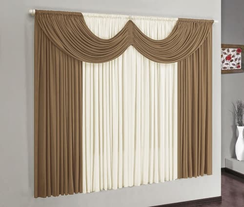 Cortina Para Sala e Quarto Riviera 2 Metros Varao Simples Varias Cores