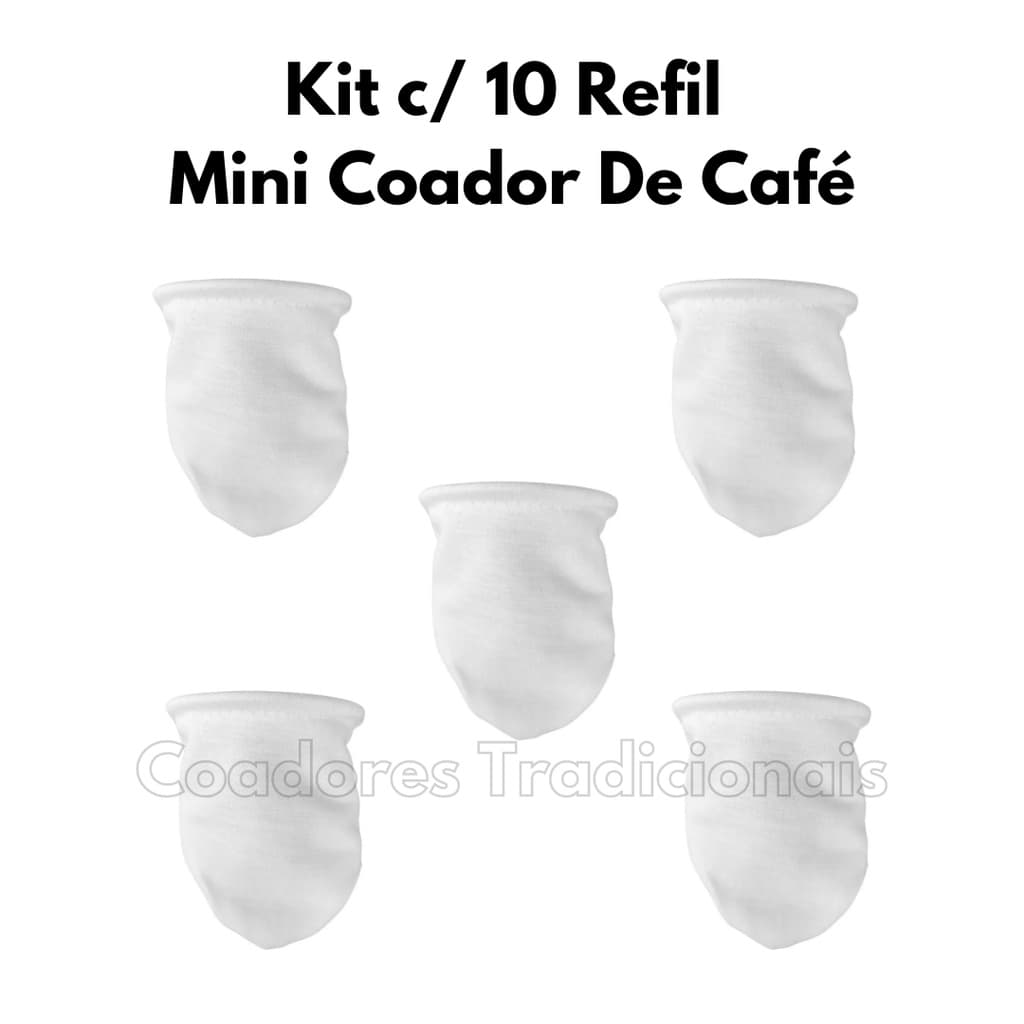 Kit Refil Mini Coador De Café Individual 10 Unidades