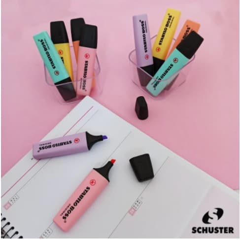 Caneta Marca Texto Stabilo Boss Pastel / Caneta Colorida / Papelaria / Grifa Texto - Stabilo