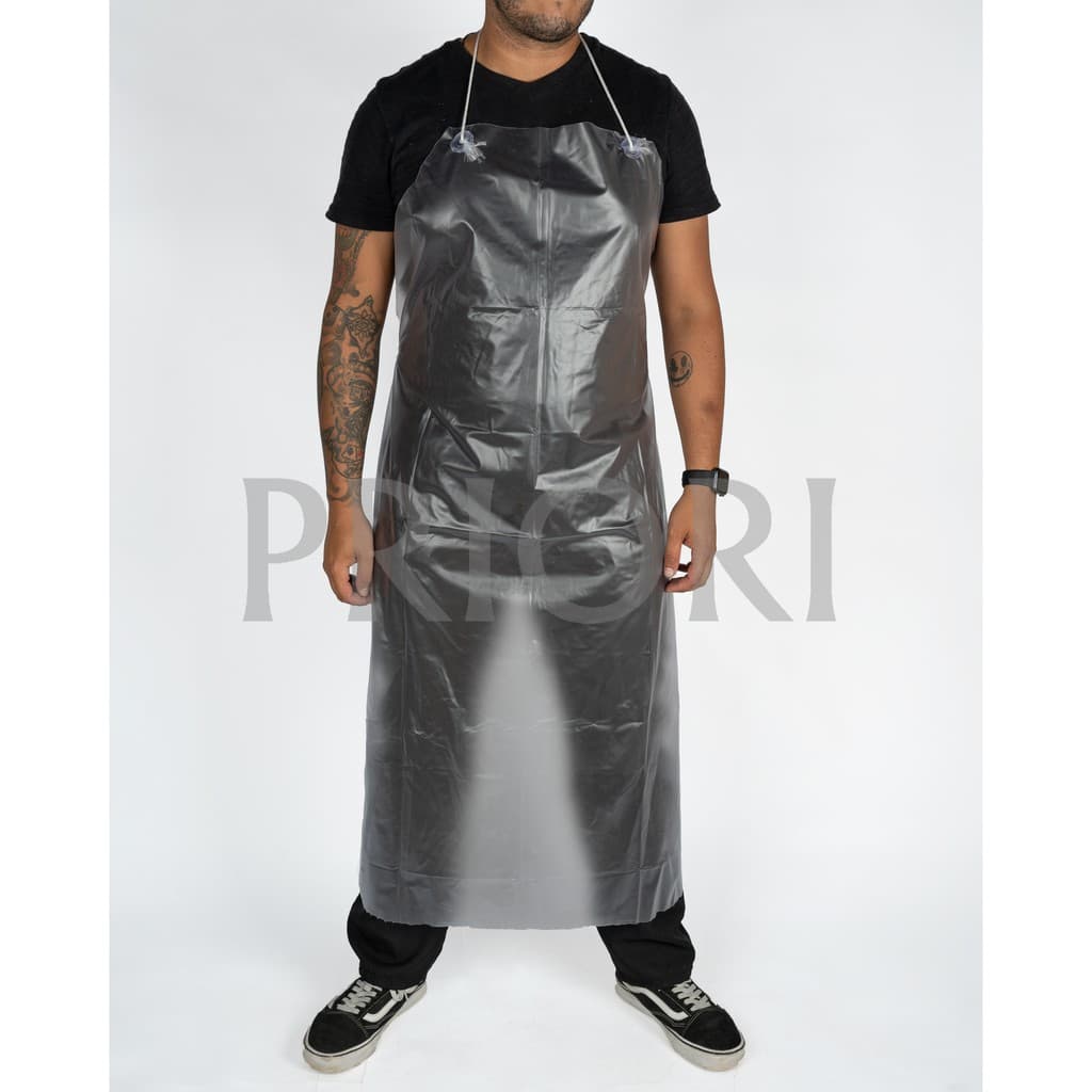 Avental De Pvc Transparente Impermeável Com Cordão Para Cozinha
