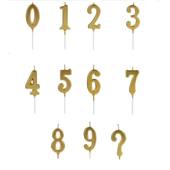 Velas Aniversário Pick Dourada - Linha Luxo