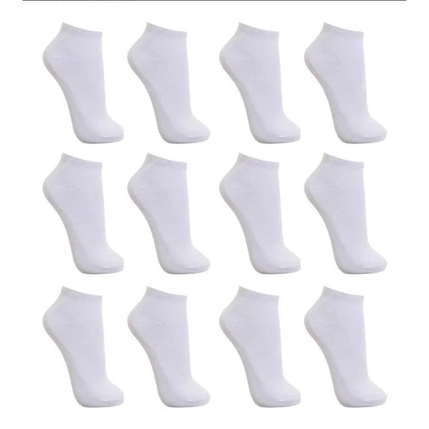 10 duzias de meia sapatilha soquete branca masculina (ATACADO)