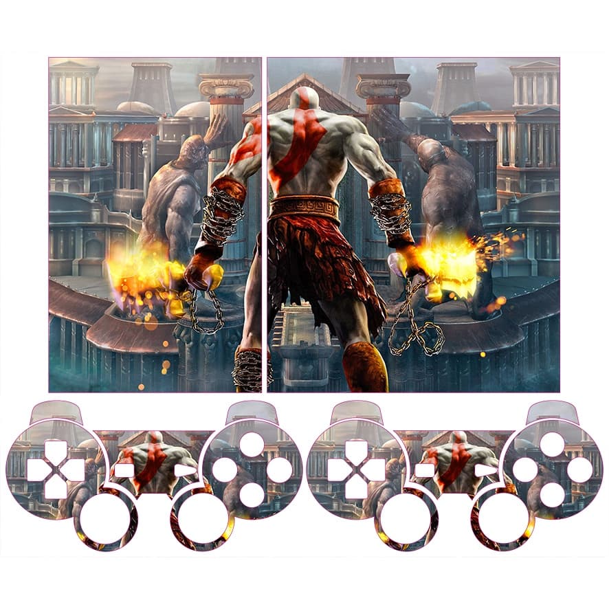 Skin Adesiva PS2 Slim  -  God Of War (Clássico Kratos)