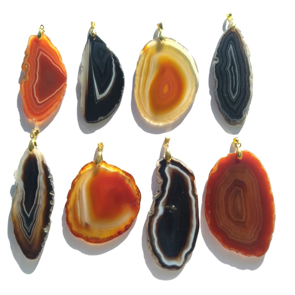 Pingentes para Colares de Pedra Natural Ágata