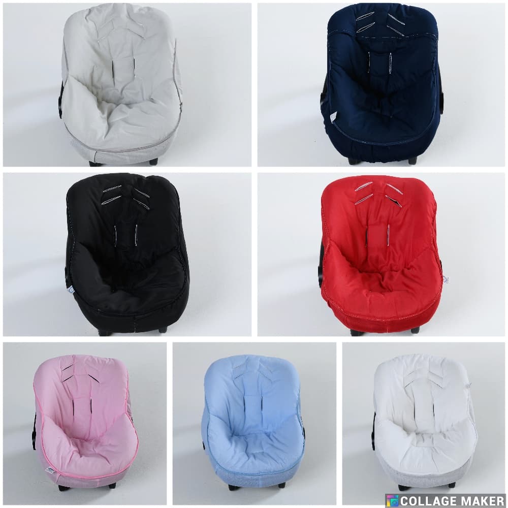 Capa De Bebê Conforto Acolchoado + Protetor de Cinto Sem Babado 100% Poliéster