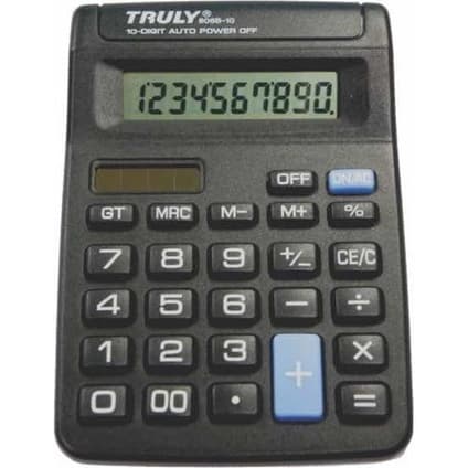 Calculadora De Mesa Truly 806b-10 Dígitos Pilha A A E Solar