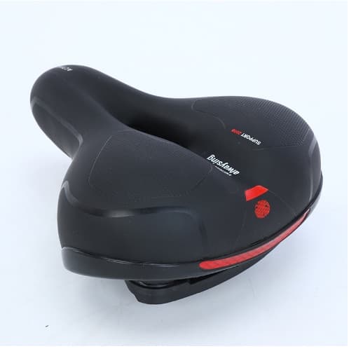 Banco Selim Super Confortável Vazado com Sinalizador Traseiro Largo Bicicleta Bike