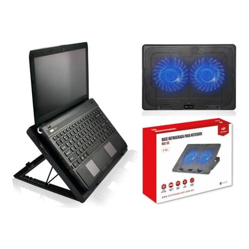 KIT COM 3 BASES REFRIGERAÇÃO DUAL COOLERS PARA NOTEBOOK ATÉ 15,6"