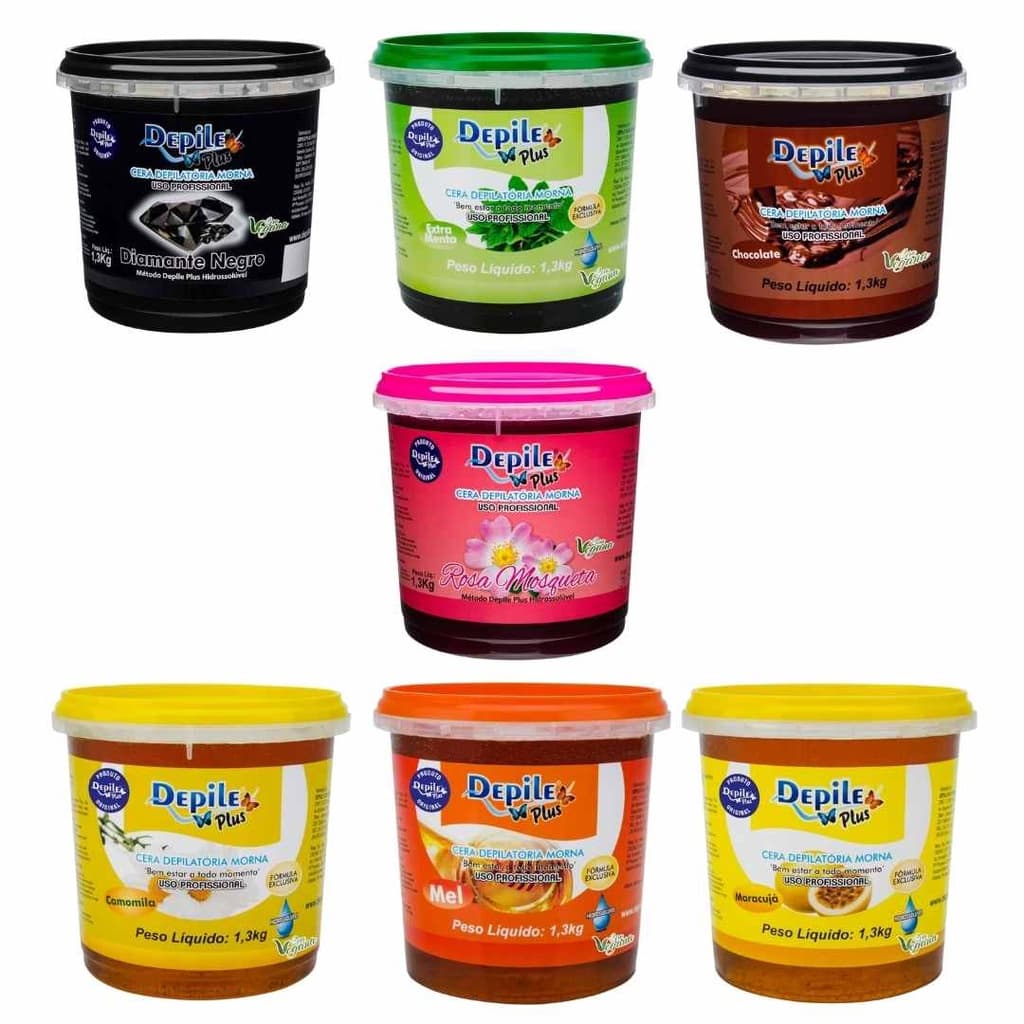 Cera Depilatória Hidrossolúvel Vegana Depile Plus Profissional 1,3 kg