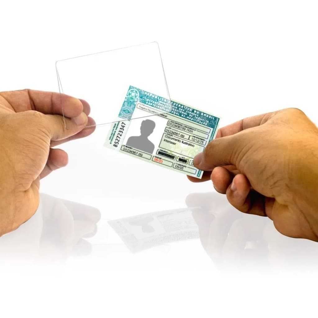 Porta documento em acrílico para CNH / RG / DUT / NOVO RG / PORTA CARTÃO CRÉDITO E DÉBITO