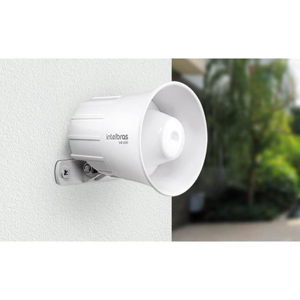 Sirene Para Alarme Sonoro Intelbras 105 Db Sir 1000 Com Fio Potencia Alta