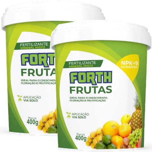 Kit 2 Adubo Fertilizante Forth Frutas 400g - Floração