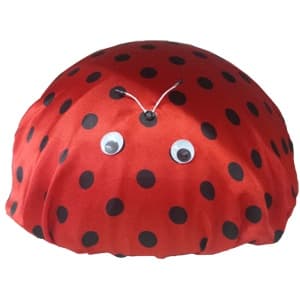 Touca De Banho Joaninha - Impermeável - Adulto E Infantil - Divertida