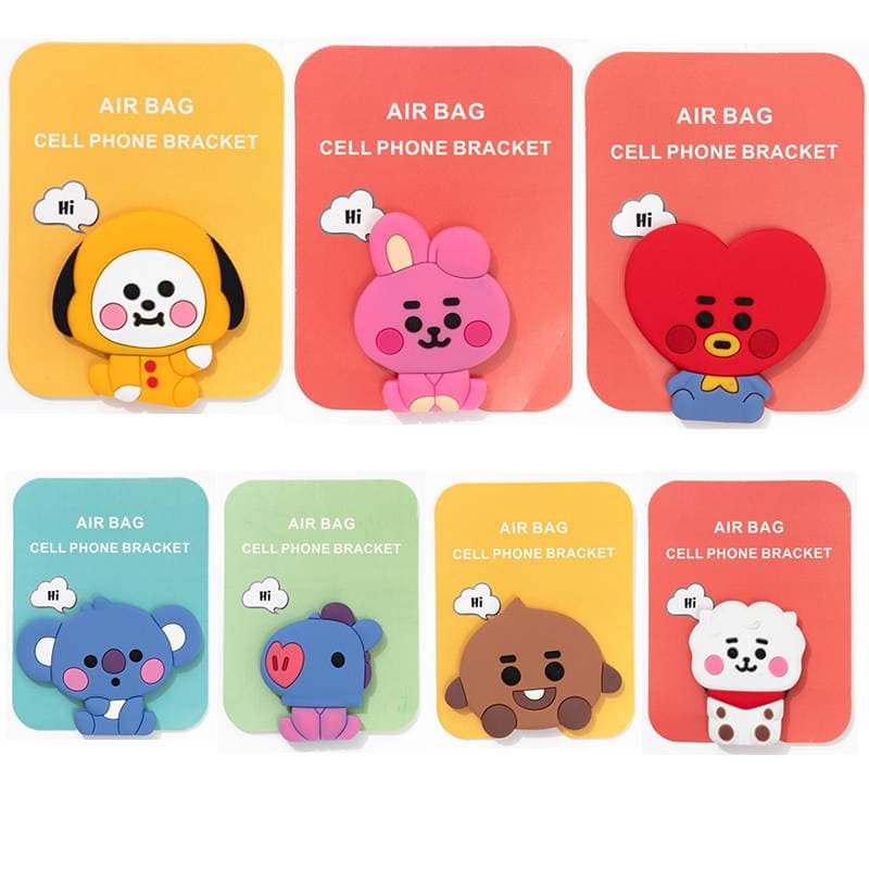 Kpop Bts Bt21 Universal Suporte Do Telefone Móvel Bonito 3d Animal Fold Expansão Suporte Suporte Do Telefone Suporte Do Telefone Dos Desenhos Animados Bonito Do Bebê Estande Crianças Presente Chimmy Cooky Koya Mang Rj Shooky Tata