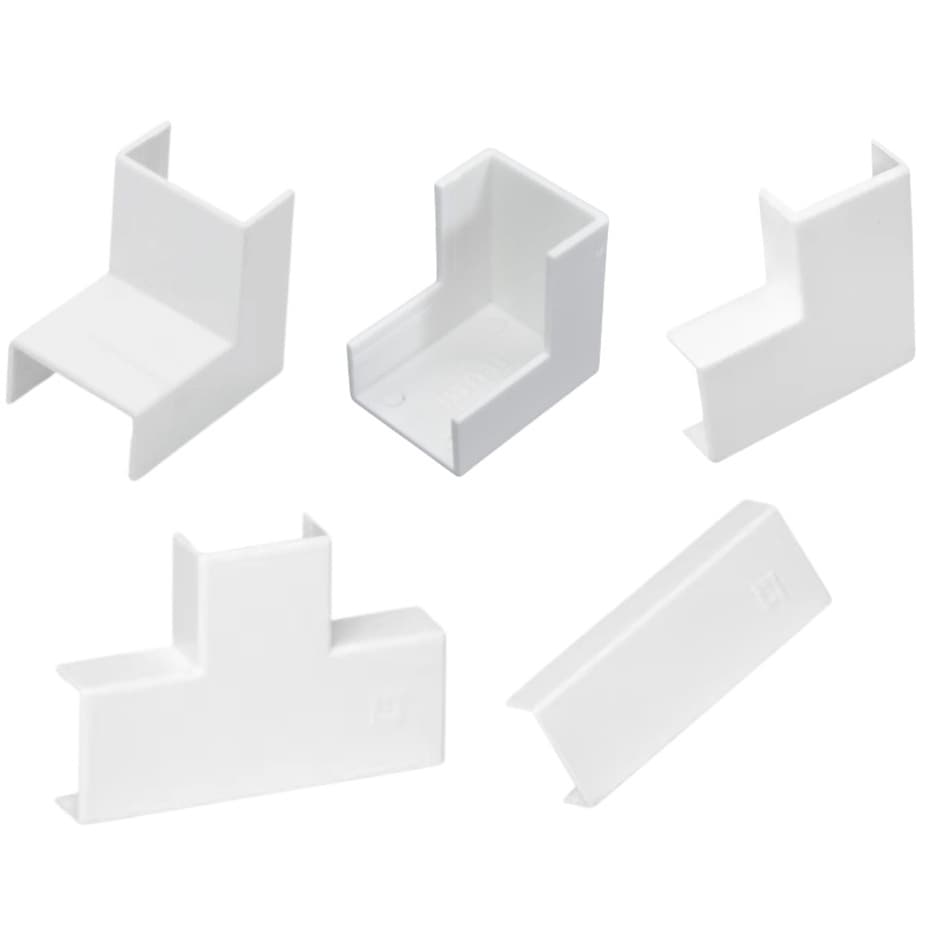 Kit 2 Sistema X Cotovelo, Luva , Te Branco 10x20mm Para Canaleta Ilumi