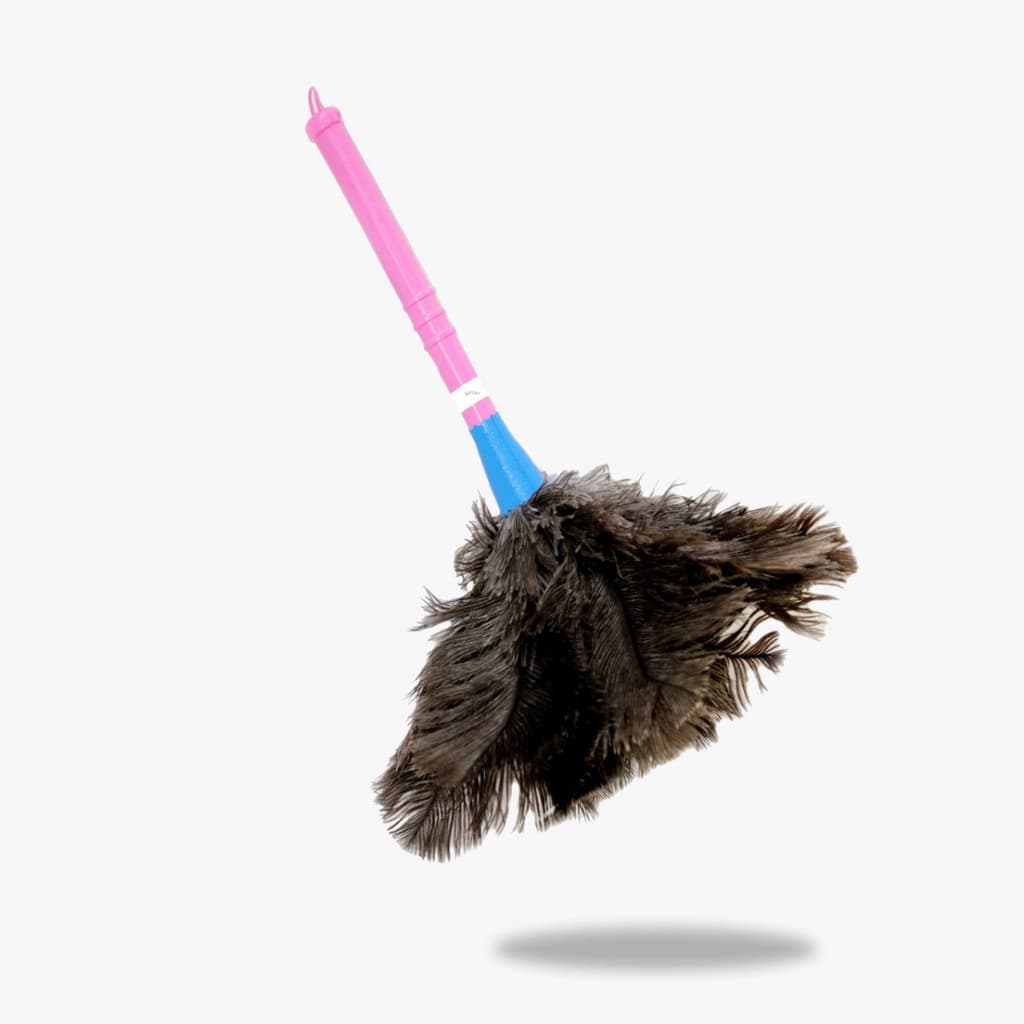 Espanador pena de Avestruz 35cm Limpa Pó