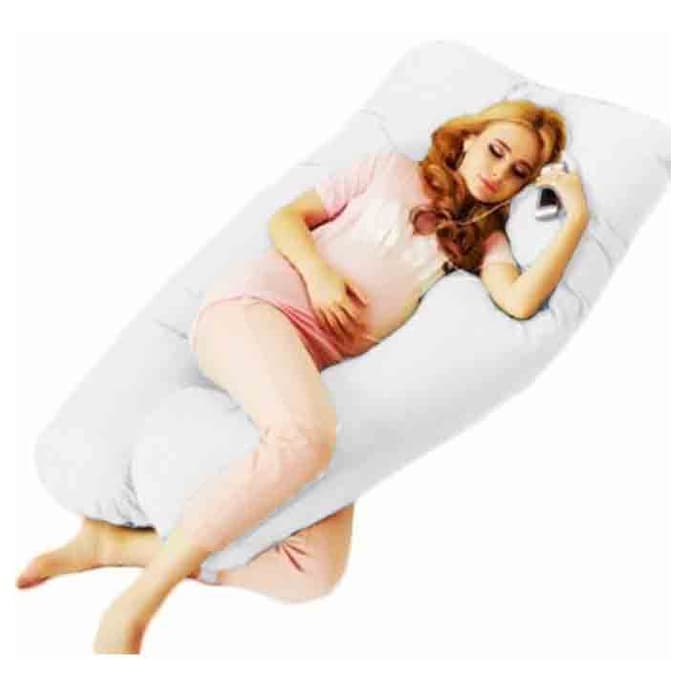 Travesseiro De Corpo Formato U Com Fronha Ideal para Gestante Gravidas