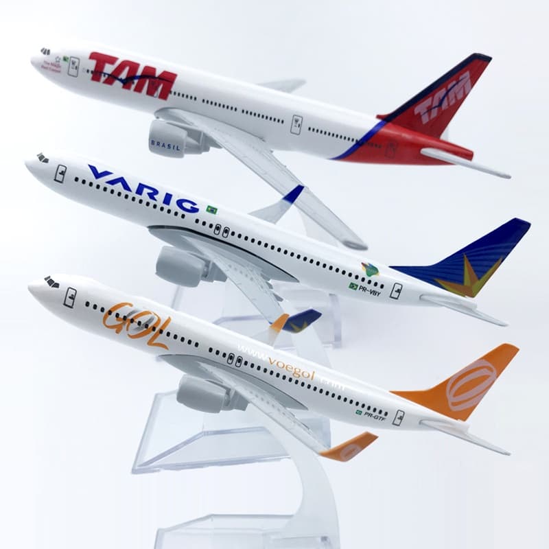 Aeronave Brasil Airlines Boeing 777 B737 Modelo B787 Ar VARIG Gol Tam Auzl Lata Diecast Avião De Metal 16 Cm