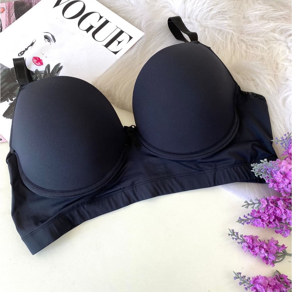 Sutiã Plus Size Com Bojo Soutien Reforçado com Alças Largas Super Confortável em Cores Lisas Sutien com Base