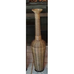 Vaso decorativo de chão garrafa junco