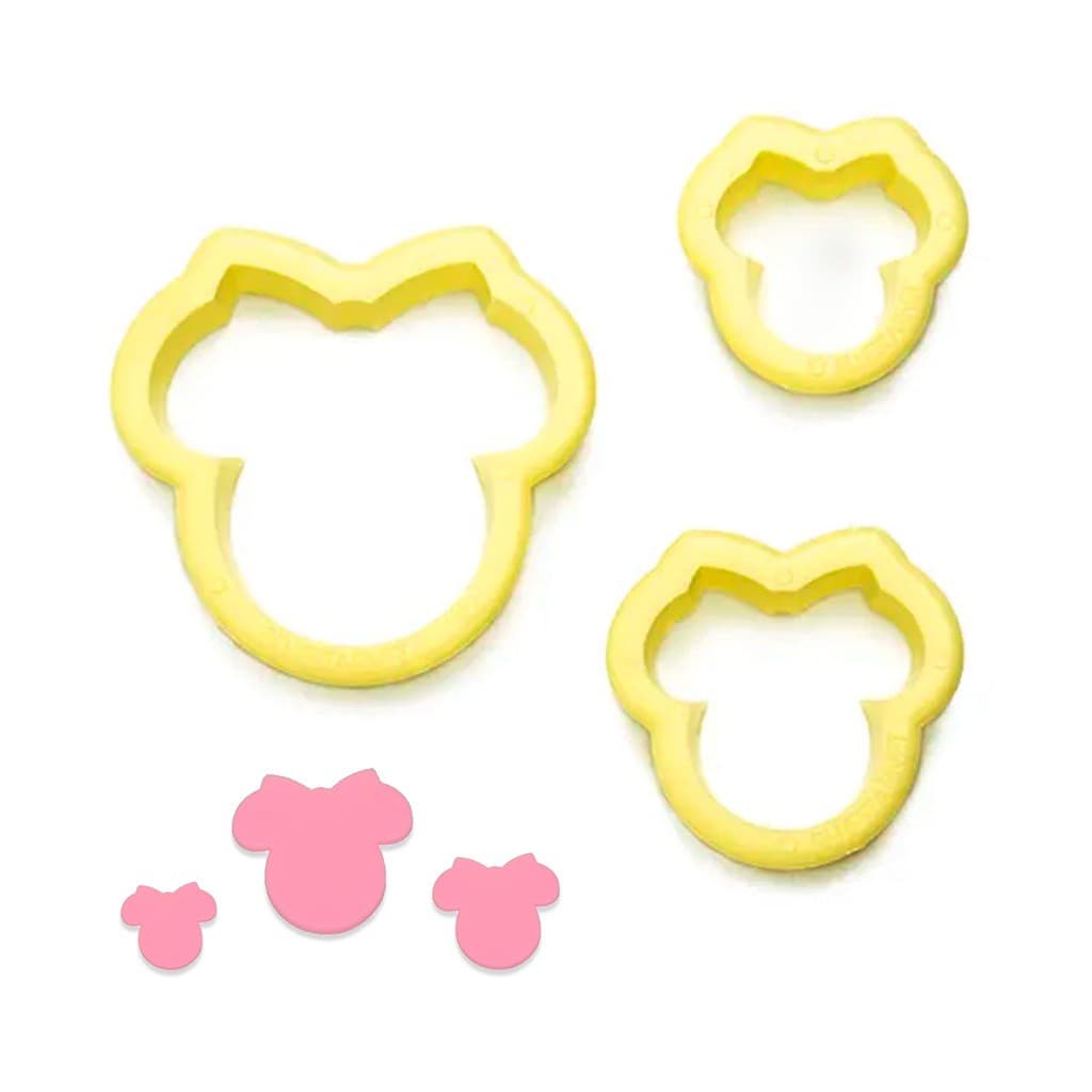 Kit Cortador Formato Ratinha Minnie 3 Pças Massas e Biscuits