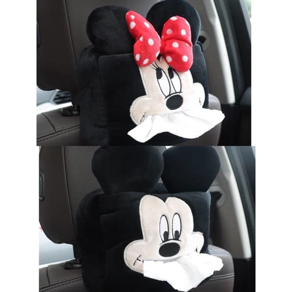 2026 Novo Mickey Minnie Piggy Suporte De Tecido Do Carro Capa Assento Traseiro Pendurado Armbox Caixa