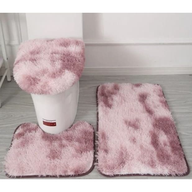 Jogo de Banheiro 3 peças Peludo Felpudo Antialérgico Antiderrapante