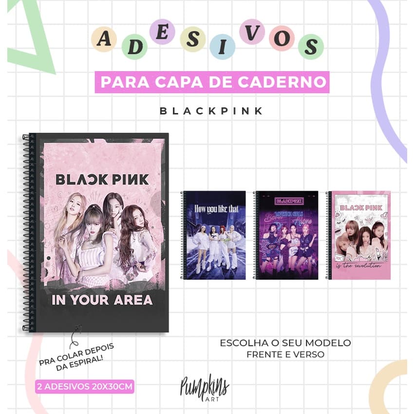 Adesivo Para Capa De Caderno - Blackpink