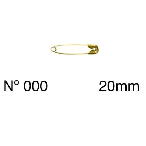 Alfinete de Segurança Nº 000 DOURADO - 20 mm  MINI * 300 unidades