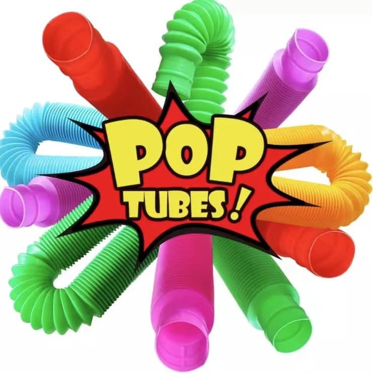 Colorido Pop Tubes Fidget Toys Pop It Anti Stress Figet Toys Brinquedo
