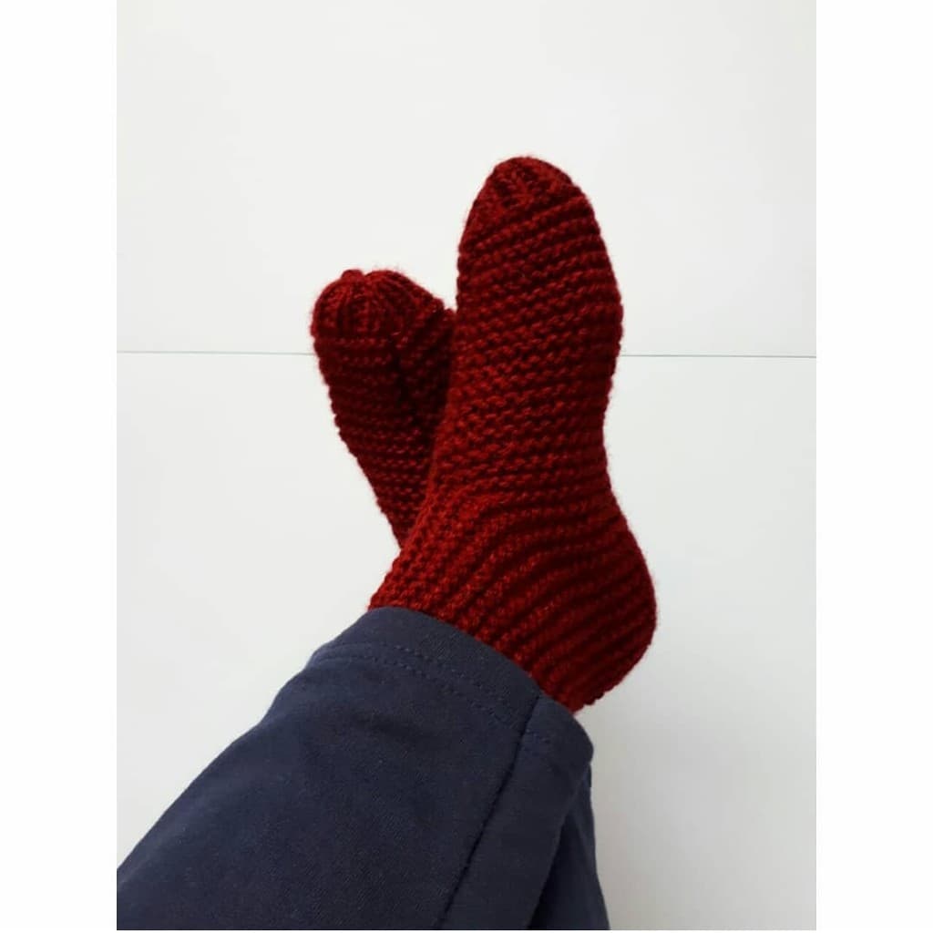 Meia de Lã Adulto - Sapatinho de lã Adulto - Sapatilha de lã Adulto - Sapatinho tricô Adulto - Sapatilha de tricô Adulto