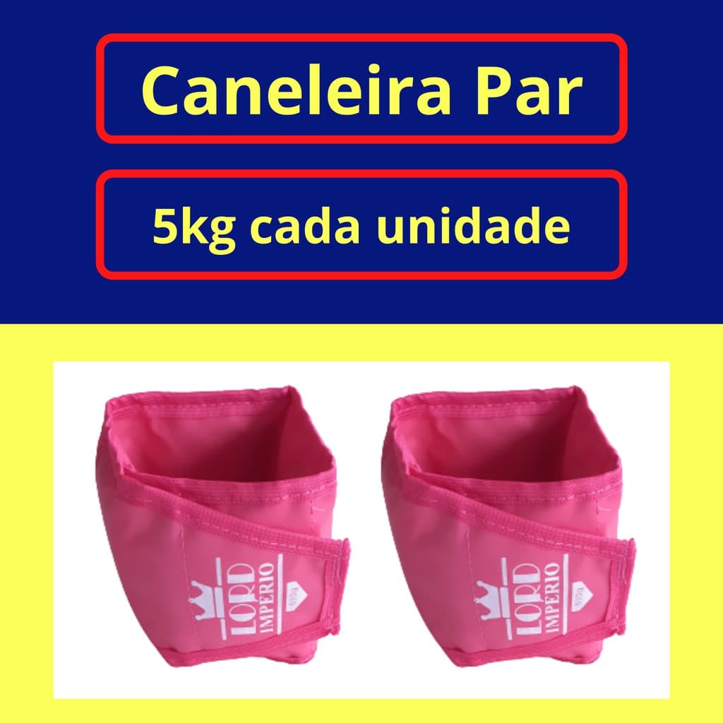 Tornozeleira Caneleira Peso 5kg Par - rosa (pink) - Lord Império