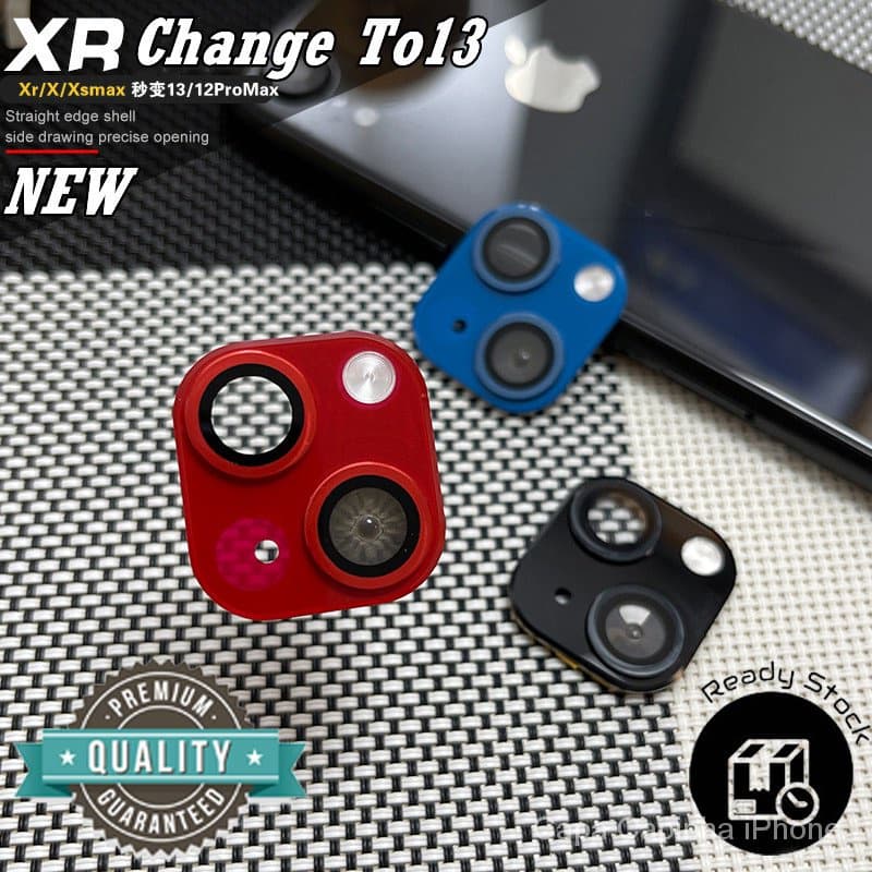 Lente De Câmera De Vidro De Metal E Alumínio Para Iphone XR Mudança Para Protetor Temperado 13 HD