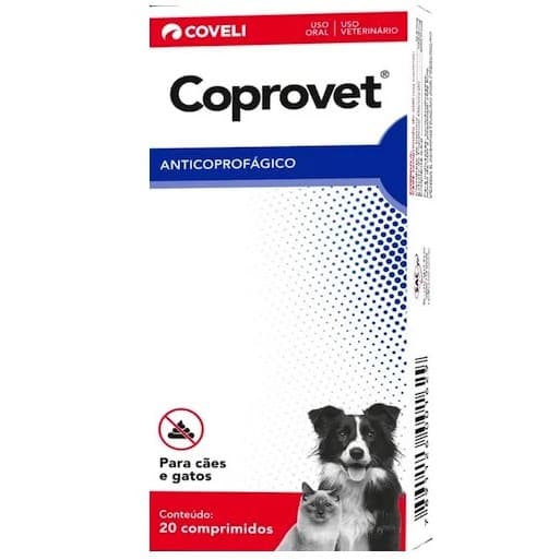 Coprovet C/ 20 Comprimidos - Anticoprofágico P/ Cães e Gatos